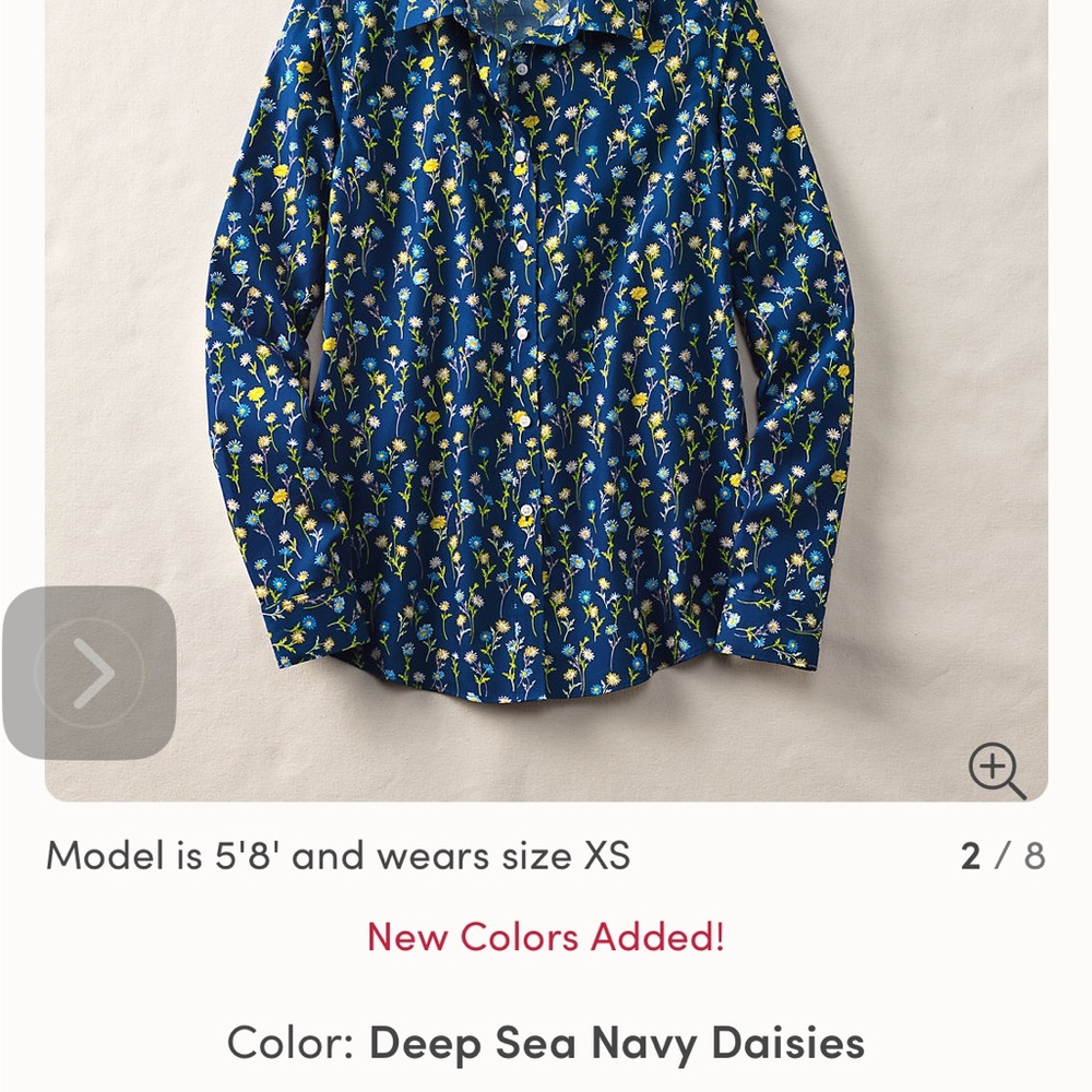 Lands' End Deep Sea Navy Pattern - Picture 3 of 6
